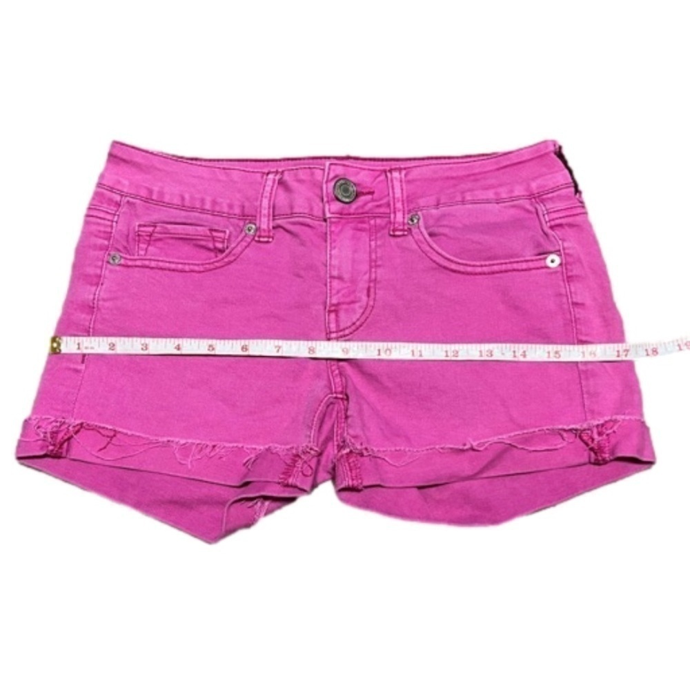 America Eagle Outfitters 🦅 Pink Denim Shorts Stretch Distressed Women’s Size 4 - Picture 6 of 10